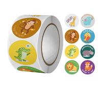 Autocollants De Récompense Et De Motivation Pour Enfants, 100 À 500 Pièces, Animal De Dessin Animé, Jouet, Cirque, Éléphant, Lion, Singe, Dauphin, Cadeaux Pour Enfants