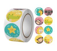 Autocollants De Récompense Mignons 1 Pouce, 100 À 500 Pièces, Autocollants De Scrapbooking Pour La Famille Des Enseignants Et Des Élèves, Décoration En Papier