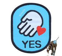 Autocollants de reconnaissance sociale pour chien - Étiquettes d'identification en tissu imprimées colorées | Accessoires personnalisés pour animaux de compagnie, autocollants sociaux pour harnais