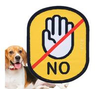 Autocollants de reconnaissance sociale pour chien - Étiquettes d'identification en tissu imprimées colorées | Accessoires personnalisés pour animaux de compagnie, autocollants sociaux pour harnais