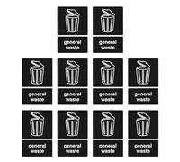 Autocollants de recyclage des déchets,Autocollants pour poubelles | Décalque imperméable pour recycler les déchets - Panneau élégant avec symbole pour la décoration des poubelles de