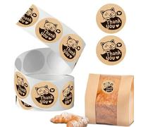 Autocollants de Remerciement Chat - Rouleau de 500 Pièces,Rouleau d'Autocollants Chat Merci,Pour ole cadeau professeur élève