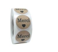 Autocollants de remerciement en papier kraft pour emballage de pâtisserie, scrapbooking