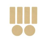 Autocollants de remplacement auto-adhésifs colorés for réparation chaussures, 24 pièces, baskets en cuir microfibre, coussinet trou talon universel pour chaussures de sport(Beige)