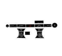 Autocollants de réparation Compatible Avec Range Pour Rover Pour Sport L494 Pour Vogue L405 Pour Discovery 5 Boutons Noirs Mode Couverture Autocollants De Voiture Réglage Serrure De Porte(Front AC con