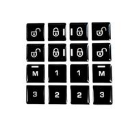 Autocollants de réparation Compatible Avec Range Pour Rover Pour Sport L494 Pour Vogue L405 Pour Discovery 5 Boutons Noirs Mode Couverture Autocollants De Voiture Réglage Serrure De Porte(Door lock)