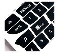 Autocollants de réparation de boutons de voiture, autocollants de réparation de boutons audio de radio CD for Megane 2009-2011, accessoire de voiture