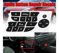 Autocollants de réparation de boutons de voiture, un ensemble d'autocollants pour réparation de boutons de Radio CD Audio, pour Twingo pour Renault Clio et Megane 2009 ? 2011