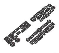 Autocollants de réparation de boutons radio SAAB 3ème génération 95NG 94X Climate Control - Superpositions de boutons poussoirs avec caractères blancs pour un panneau de contrôle amélioré