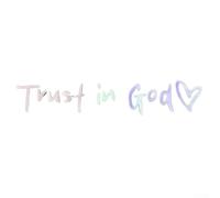 Autocollants de rétroviseur « Trust In God Believe In God » - Décoration automobile basée sur la foi - Autocollant en vinyle imperméable pour voitures et motos (couleur dégradée)