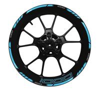 Autocollants De Roue Moto Réfléchissants, Modification Jante Imperméables, Ensemble 17 Pouces pour Kawasaki Z1000 des pièces de Rechange(Style 26)