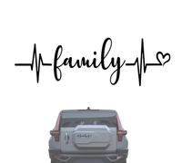 Autocollants De Rythmes Cardiaques Familiaux - Décalcomanies De Voiture Étanche, Décoration De Fenêtres | Fenêtre Arrière Sticker Family Sticker Pour Décoration Automatique, Pare-chocs Ou Mur, Décalco
