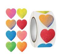 Autocollants de Saint-Valentin | 500 pièces étiquettes en forme de cœur | Décoration de fête - Pour mariage, anniversaire, fête, classe, Saint-Valentin, célébration, maison, lieu de travail
