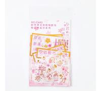 Autocollants De Saison Fleur De Cerisier Rose, Étiquette Scrapbooking, Dorure, Papeterie Décorative, Pour Album Journal Intime, Diy Bricolage