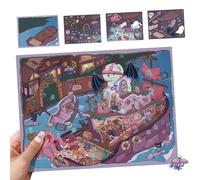Autocollants de scène - Autocollants à main 3D effrayants - Kit de loisirs miniatures | Autocollants de paysage de scrapbooking thérapeutique - Kit d'activités créatives | Bureau à domicile, bureau