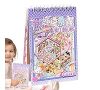 Autocollants de scène de dessin animé - Décoration 3D empilable | Livre d'autocollants de chambre, sacs à friandises, autocollants mignons de paysage de dessin animé, motifs riches pour décorer des