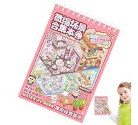 Autocollants de scène de maison miniatures réutilisables | Autocollants pour scrapbooking pour adultes et enfants, supermarché, restaurant, librairie, pour petite amie