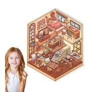 Autocollants de scène Miniature de scène, Autocollants de scène de Maison | Autocollants de scène de Maison à thème de Dessin animé pour, Amis ou Parents