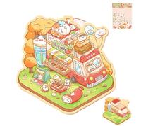 Autocollants de scène miniatures, faites vos propres décalcomanies de maison,Décalcomanies d'aménagement paysager à effet 3D | Outil de décoration de scrapbooking, autocollants de cas de téléphone