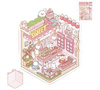 Autocollants de scène miniatures, faites vos propres décalcomanies de maison - Décalcomanies de paysage à effet 3D - Décalcomanies de scène de paysage, outil de décoration de scrapbooking