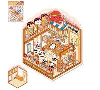 Autocollants de scène miniatures, faites vos propres décalcomanies de maison | Stickers muraux décoratifs effet 3D - Décalcomanies de scène de paysage, outil de décoration d'album de découpe