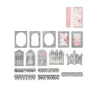 Autocollants de scrapbooking Creative Lace Series Stickers Journal pour travaux manuels Décoration de fond Fleurs Dentelle Série Scrapbook Journal