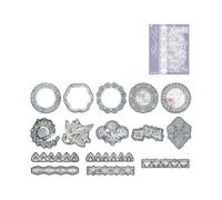 Autocollants de scrapbooking Creative Lace Series Stickers Journal pour travaux manuels Décoration de fond Fleurs Dentelle Série Scrapbook Journal