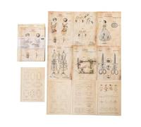 Autocollants de scrapbooking Fil à coudre fait à la main, 10 pièces, matériel de papier, série chronologique, bricolage, papier de Collage décoratif, manuel, Album, Scrapbook, planificateur, Journal A