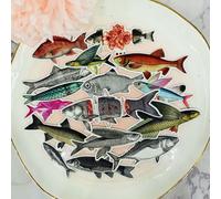 Autocollants De Scrapbooking Vintage Poisson Volant, Étiquette Scrapbooking, Pour Livre, Jouets Pour Enfants, Étudiants, Papeterie Décorative En Papier, 16 Pièces