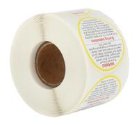 Autocollants de Sécurité pour Bougies, Étiquettes Rondes Autocollantes | Papier Imperméable, Impression Anglaise Claire, Lot Professionnel pour Boîtes D’expédition et Étiquetage