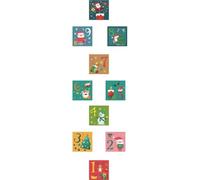Autocollants de Sol de Noël en PVC pour Chambre D'garçon et Filles | Motif Cartoon Coloré, Aide à Reconnaître les Nombres, Se Retire Facilement, pour Jeu Intérieur et Crèche