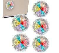 Autocollants De Tableau De Roue De Sentiments,Autocollant De Roue De Sentiments - Décor de bureaux étanche | Tableaux et affiches pédagogiques pour promouvoir la santé mentale pour les travailleurs so