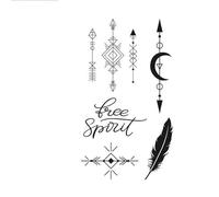 Autocollants De Tatouage À Base De Plantes, 4 Pièces, Semi-Permanent, Non Réfléchissant, Jus, Longue Durée, Imperméables