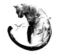 Autocollants De Tatouage À Base De Plantes De Chat, 2 Pièces, Imperméables Et Durables, Motif De Chaton, Simulation Haut De Gamme