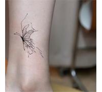 Autocollants de tatouage à petits motifs pour bras/clavicule papillon, semi-permanent à base de plantes, anti-frottement et ne tache pas, longue durée 2 semaines, faux tatouages