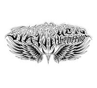 Autocollants De Tatouage Anglais, 2 Pièces, Imperméables, Longue Durée, Script Floral, À Base De Plantes, Semi-Permanent, Simulation D'Ailes, Jus