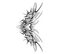 Autocollants de tatouage charmants, 1 pièce, imperméables, durables, une à deux semaines pour filles, ventre, poitrine, dos, taille, Non réfléchissant, épine Cyan-HC-578