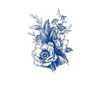 Autocollants De Tatouage D'Animaux, Jus De Plantes, Demi-Bras, Lettres, Autocollants De Tatouage, Imperméables Et Résistants À La Sueur, Simulés, 5 Pièces