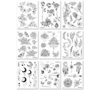 Autocollants De Tatouage De Clavicule, Épaule, Doigt, Taches De Rousseur, Autocollants Pour Le Visage, Autocollants De Tatouage Foncés Imperméables 158 * 120mm A0110