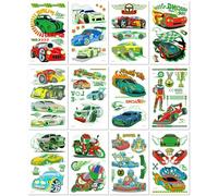 Autocollants De Tatouage De Course Cool, Lumineux Et Résistants À L'Eau Et À La Transpiration, Longue Durée, Pour Fans De Voitures De Carnaval De Course, Tatouages Pour Enfants 120×75mm