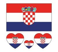 Autocollants de tatouage de drapeau, 10 pièces, tatouage de drapeau de visage d'islande, du Costa Rica, du maroc (Color : Style 2-047, Size : A)