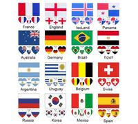 Autocollants De Tatouage De Drapeau National Jetables Impermeables Drapeau Temporaire Du Bresil Tatouage De Main De Visage De Corps De Football