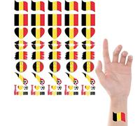 Autocollants de Tatouage de Drapeaux Nationaux, Tatouage de Drapeau Temporaire Facile à Coller pour le Verre (Belgique)