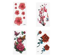 Autocollants De Tatouage De Fleurs 3d Autocollants De Transfert D'eau Temporaires Impermeables Autocollants De Tatouage D'art De Corps Faux Pour Decalcomanies De Beaute De Jambe De Bras