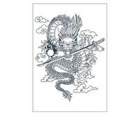 Autocollants De Tatouage De Jus Semi-Permanent À Base De Plantes De Dragon, 5 Pièces, Autocollants De Tatouage Résistants À La Sueur Et Imperméables
