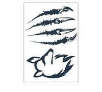 Autocollants De Tatouage De Jus Semi-Permanent À Base De Plantes De Loup, 5 Pièces, Autocollants De Tatouage Résistants À La Sueur Et Imperméables