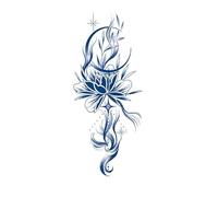 Autocollants De Tatouage De Lettres De Constellation Semi-Permanent, 5 Pièces, Autocollants De Tatouage De Fleurs De Poitrine De Jus De Plantes