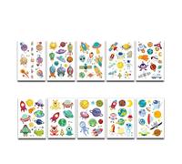 Autocollants de tatouage de série de dessins animés, Autocollants de tatouage temporaire pour enfants