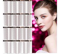Autocollants de tatouage de sourcil 132 paires! Faux sourcils Imitation Auburn, 4 formes de sourcils, tailles appropriées, sourcils de tatouage réalistes, autocollants de transfert de sourcils