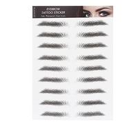 Autocollants de Tatouage de Sourcils 6D, Pochoirs de Mise en Forme des Sourcils, Faux Sourcils Imperméables Semi-permanents pour Femmes(NOIR-04)